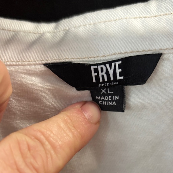 Frye cream Button-Front Dress long sleeve sz XL NWOT - Picture 3 of 9